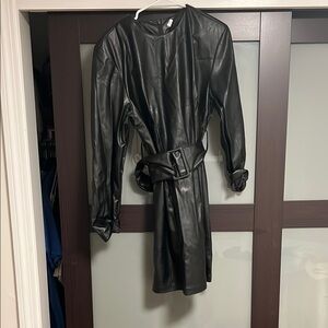 H&M Black Mini Dress with Belt